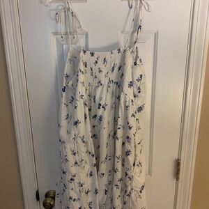 Abercrombie & Fitch White Mini Dress with Blue Floral Print